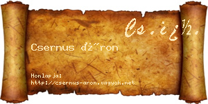 Csernus Áron névjegykártya