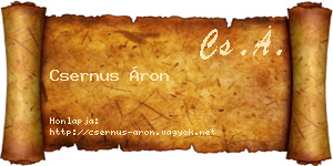 Csernus Áron névjegykártya